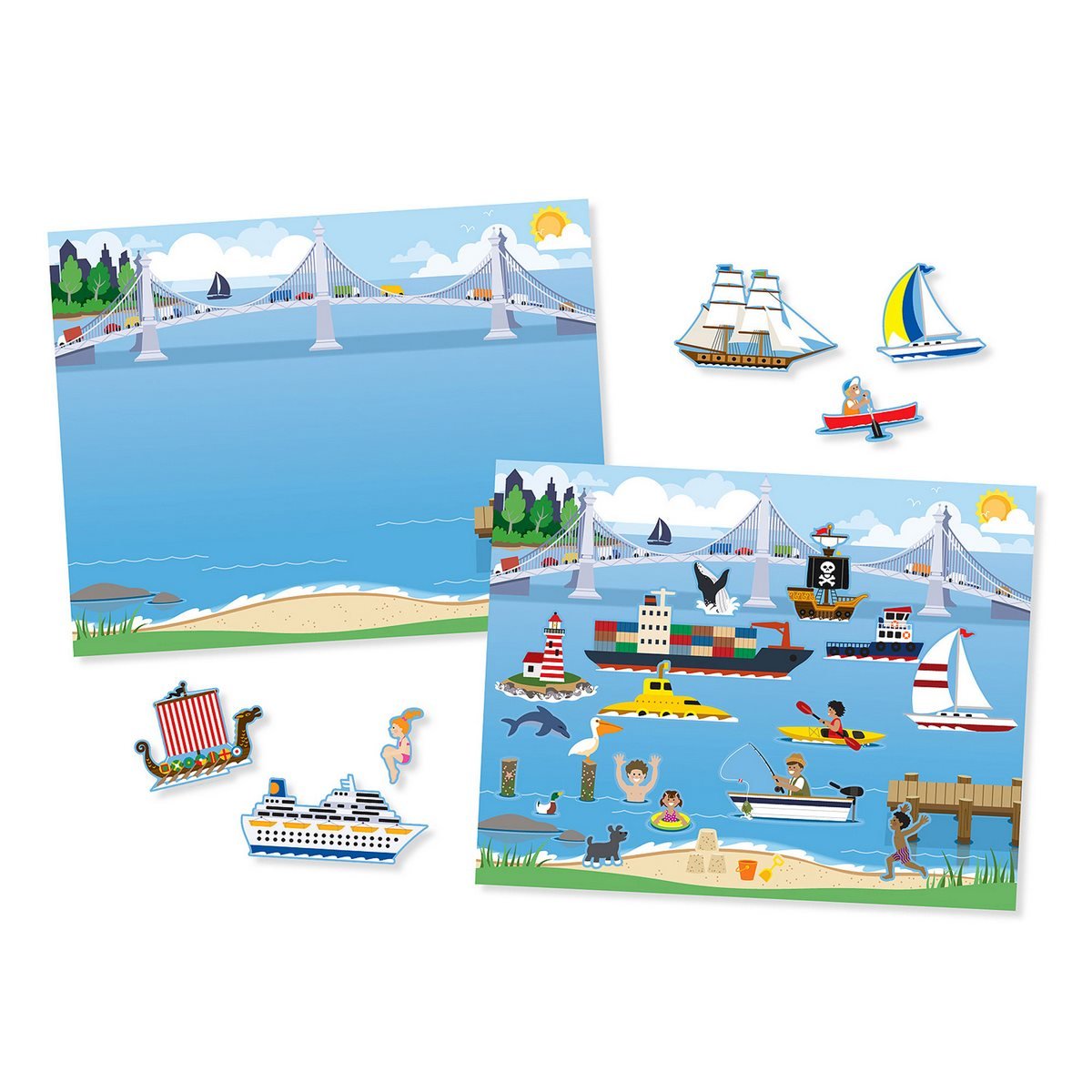 Crea Escenas Con Stickers Reutilizables Melissa & Doug - Vehículos